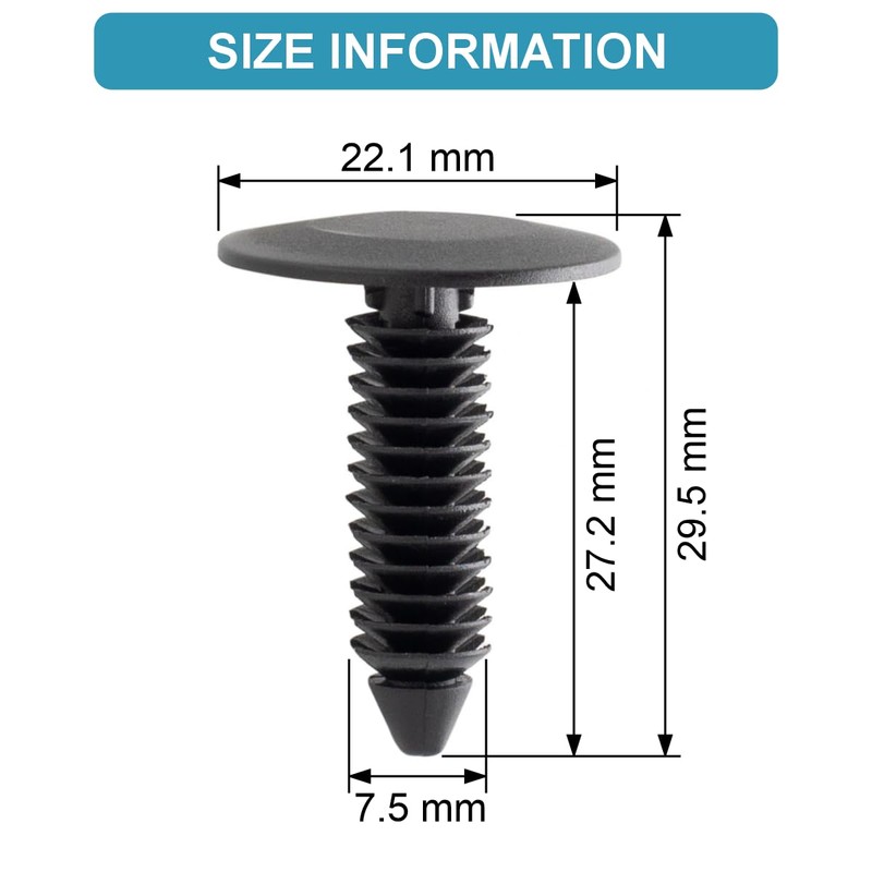 CARSO Replacement Push Pin Retainer Clips Compatible with Jeep, Dodge,