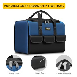 WINHUNT Tool Bag, Multi-pockets Tool Organiser, 600 Denier Blue DIY Tools Bag (35cm)