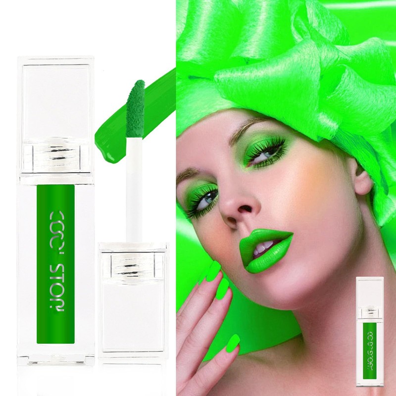Matte Green Liquid Lipstick Long Lasting Waterproof Full-coverage Green Lip