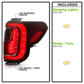 KEEKPO - For 2020 2021 2022 2023 GMC Acadia Factory w/Black Trim LED Tail Light Brake Lamp Replacement Passenger Side
