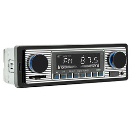 Estéreo de coche con Bluetooth, radio de coche con llamadas manos libres, radio FM, puerto USB/SD/AUX, reproductor MP3 de coche, control de voz, control remoto