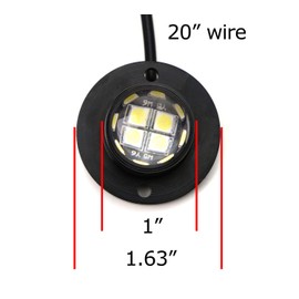 iJDMTOY Pair 12-Chipset High Power LED Surface Flush Mount Spot Light Kit Compatible with Jeep Truck SUV 4x4 Side Markers, DRL/Driving Lights, Solid White Color