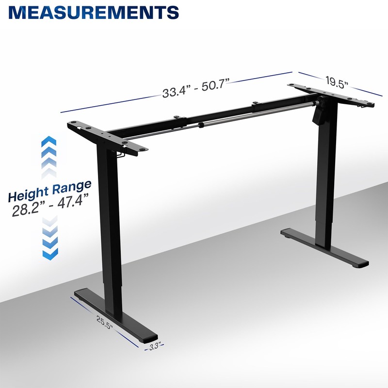 VIVO Electric Stand Up Desk Frame Workstation, Frame Only with