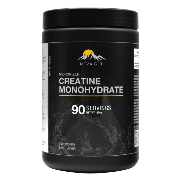 Creatine Monohydrate Unflavored 3-Month Supply of 5000mg NevaSet Creatine Monohydrate,