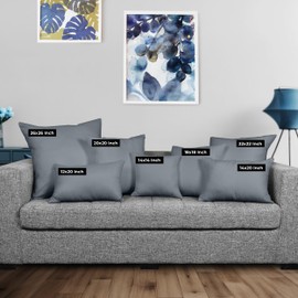 Utopia Bedding Throw Pillows Insert (Pack of 2, Grey) - 18 x 18 Inches Bed and Couch Pillows - Indoor Decorative Pillows