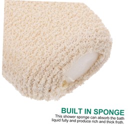Ipetboom Bath Sponge Set Pcs Soft Cotton Linen Shower Brush Scrubber Relaxing Bath Loop
