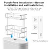 FLOLXNB Over The Toilet Storage Shelf, 2-Tier Bathroom Storage Organizer