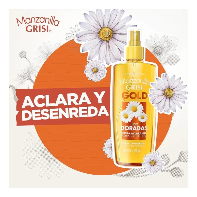 Grisi Gold Extra Aclarante Manzanilla Shampoo + Loción + Gel