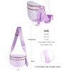 FEIBOON Spacious Checkered Nylon Crossbody Bag Bum Bag Checkered Handbags