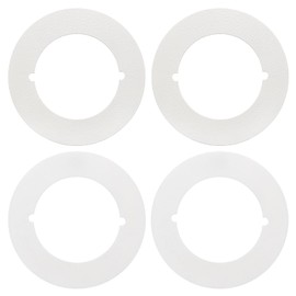 PATIKIL Door Knob Plates, 2 Pcs Round Plate Cover for Door Deadbolt Double Side Knob Handle Repair Kit Cover Filler Fixing Repair Backplate, White