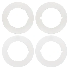 PATIKIL Door Knob Plates, 2 Pcs Round Plate Cover for Door Deadbolt Double Side Knob Handle Repair Kit Cover Filler Fixing Repair Backplate, White