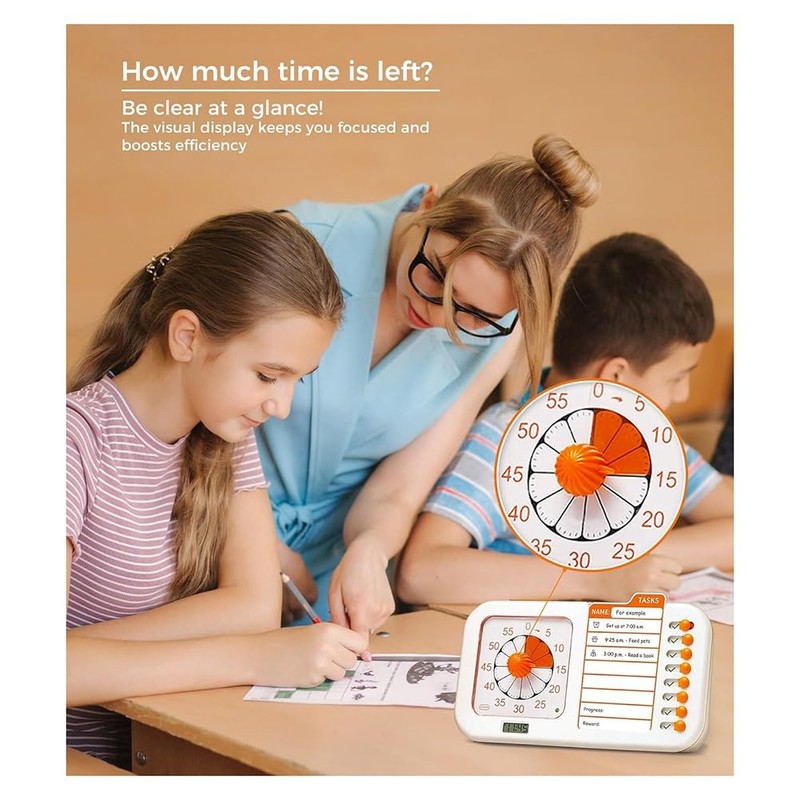 Snblzhef Visual ADHD Timer for Kids & Adults with Planning