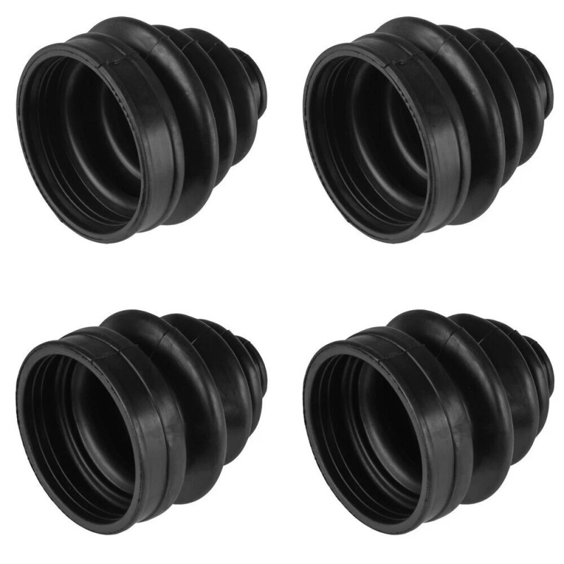 Caltric 2 Front Axle Inner Outer CV Boot Kit for