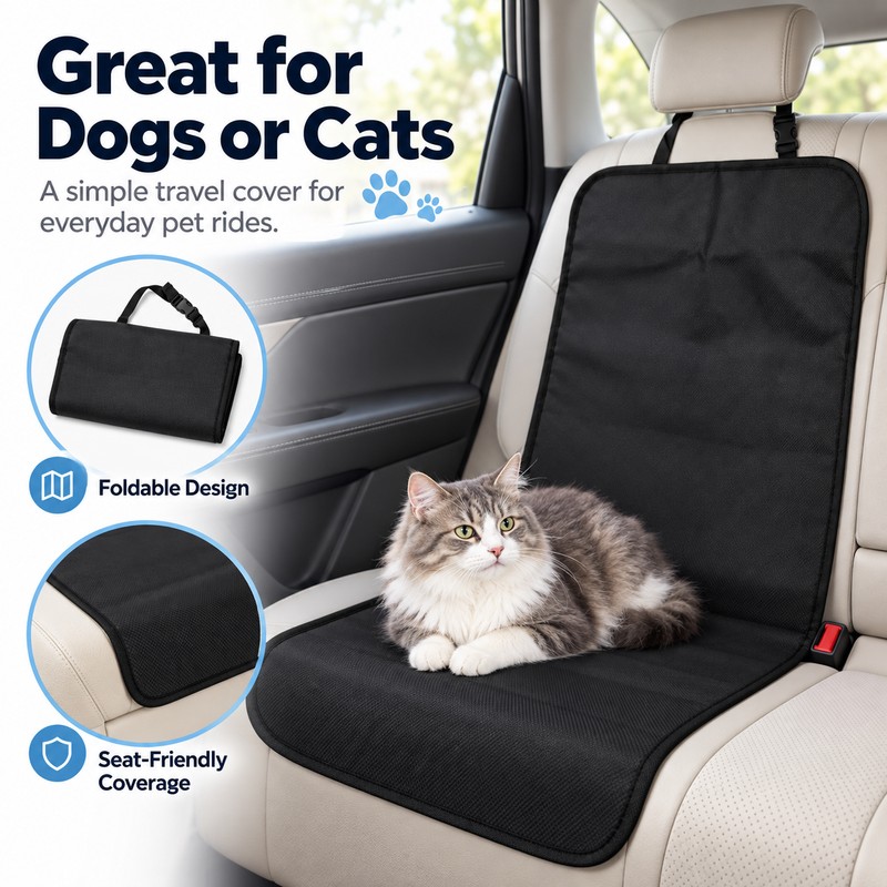 Foldable Pet Car Seat for Dog & Cat Travel –