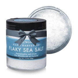 Saltverk Sea Salt - Gourmet, Icelandic, Hand Harvested and Sustainably Made - Flaky 3.17 Oz