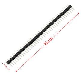 Aussel Pack of 50 40 Pin Header Connector 2.54 mm Single Row Pin Header Strips (PIN-1 50 Pieces)