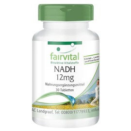 Fairvital | NADH 12mg - 30 Tabletten - HOCHDOSIERT - Coenzym 1 - VEGAN