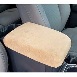 Car Console Covers Plus Made in USA fits Nissan Pathfinder SUV 2005-2010 Fleece Center Armrest Cover for Center Console Lid Tan