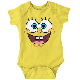 Brisco Brands Spongebob Squarepants Happy Face Baby Romper Boys or Girls