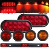 Partsam 12v LED Truck Trailer Light Kit Waterproof,2x 6 Oval