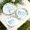 Greenery Baby Shower Plates Napkin Blue Baby Boy Party Tableware