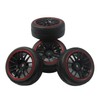 12mmハブホイールリム＆ラバータイヤ RC 1/10オンロードツーリングドリフトカーに適用する