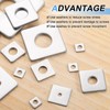 uxcell 20Pcs 1-3/16" Square Plate Washer for 1/4" Bolt, 201