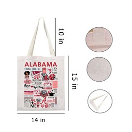 Zuo Bao Alabama Travel Bag Tuscaloosa City Lover Gift Alabama EST 1831 Shopping Bag for Travelers, Alabama