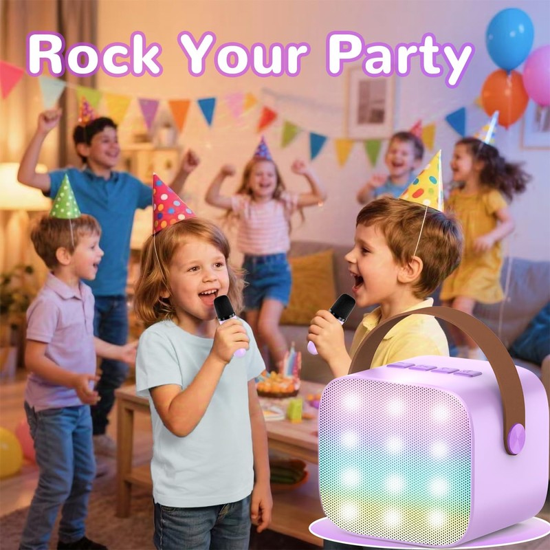 Eaever Mini Karaoke Machine for Girls 3 4 5 6