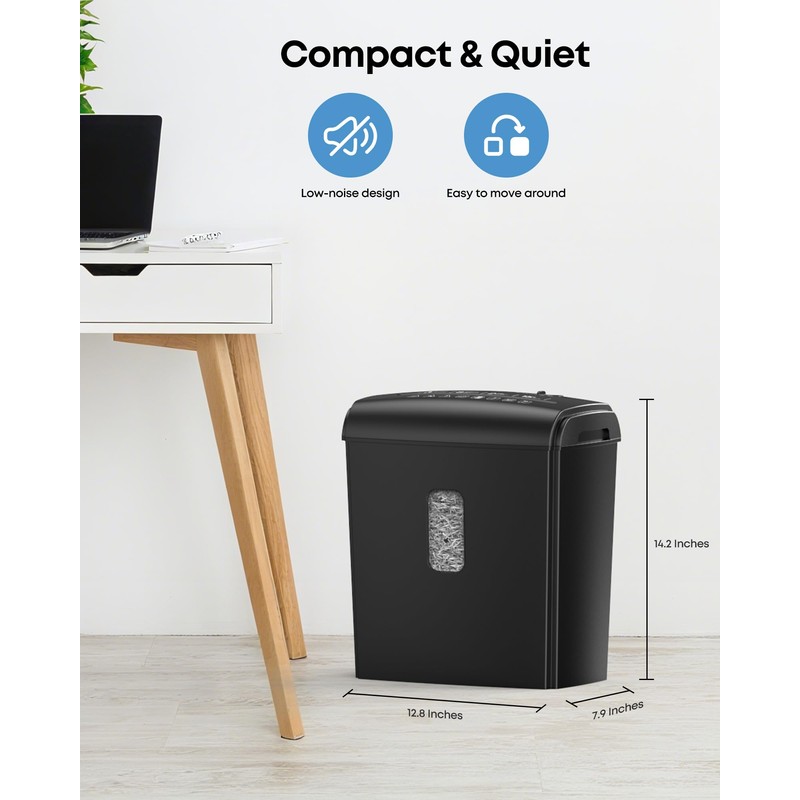 Locksworth 8-Sheet Micro-Cut Paper Shredder, P4 High Security, 4 Gallon