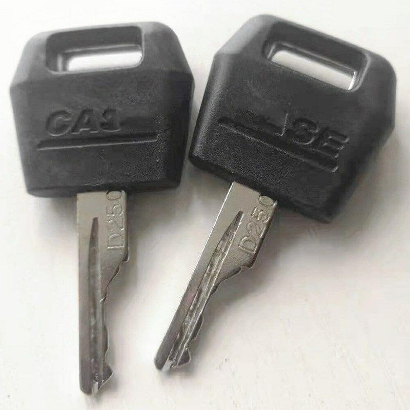 3Pcs Black Ignition Keys for Case Keys Heavy Equipment Replacement