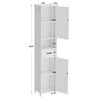 Homhedy 67" H Tall Bathroom Storage Cabinet with 2 Barn