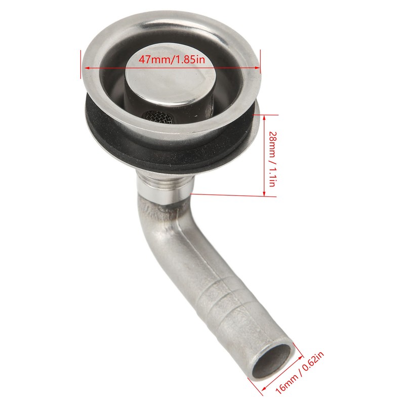 Fuel Tank Vent with Mounting Gasket 90 Degree Elbow Marine