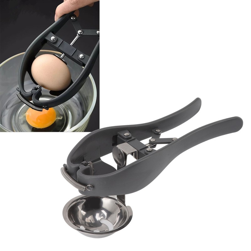 Egg Cracker Professional Handheld Automatic Quick Open Stainless Steel Egg