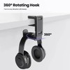 2-in-1 Headphone and Controller Holder for Gaming Desks – Rotating