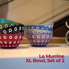 Guzzini - Le Murrine, Set of 2 Bowls - Red/White/Transparent,