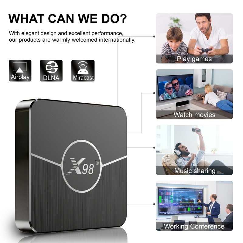 X98 Plus Android 11.0 Smart TV Box Amlogic S905W2 UHD