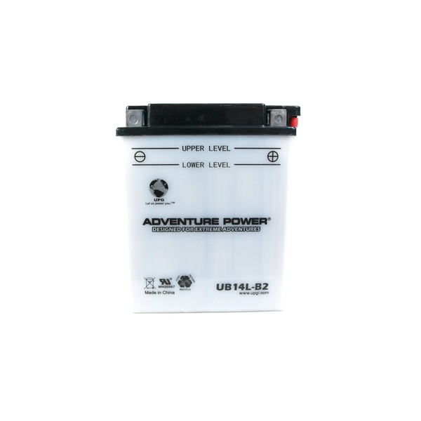 UPG 42528 - OEM YB14L-B2 - Motorcycle Battery - Conventional (Wet Pack) - 12 Volt - 14 Ah Capacity - D Terminal