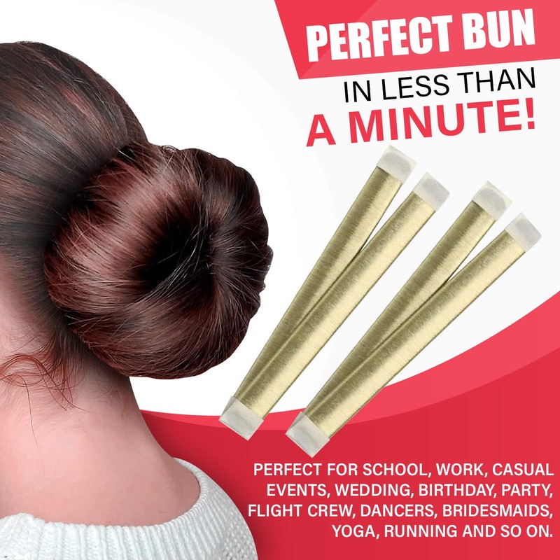 Glamza Women's Magic Hair Bun Snap Styling Donut Former French