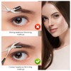 2pcs Black Professional Precision Brow Scissors Eyebrow Trimmer Scissors with