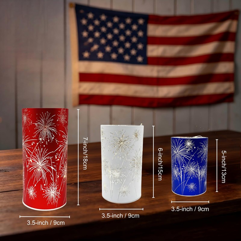 Set of 3 Celebration Hurricanes Firework Lights Christmas Decoration