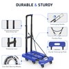SPACEKEEPER Folding Hand Truck, 500 LB Capacity Luggage Cart, Portable