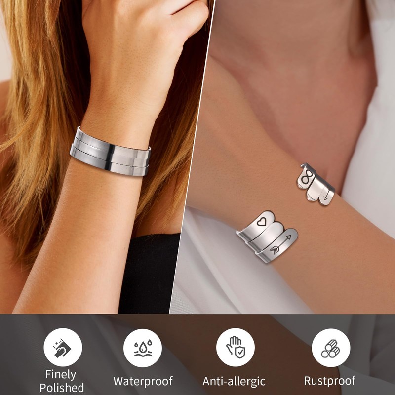 KLIFOWDY Bracelets for Women Christmas Gifts Inspirational Gifts Stainless Steel