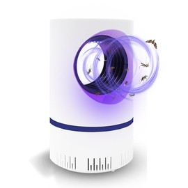 Fruit Fly Traps for Indoors Fan Powered Bug Catcher for Mosquitoes, Gnats, Moths & Fruit Flies, Silent & Effective (2, White)