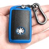 Kirsnda Mazda Key Fob Cover, Texture Case with Metal Keychain,