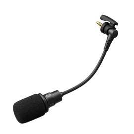 Audio-Technica ATR7500 Vlog Capacitor Microphone for Cameras, Aux, External Stereo, 0.1 inch (3.5 mm) Mini Plug, Plug-In Power, Small, Delivery, Video Recording