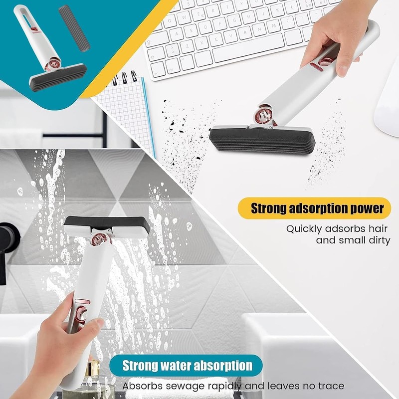 Mini Mop, Hand Washable Clean Mini Mop, Mini Mop Desktop