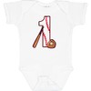 inktastic Baseball First Birthday- 1 Year Old Baby Bodysuit 12