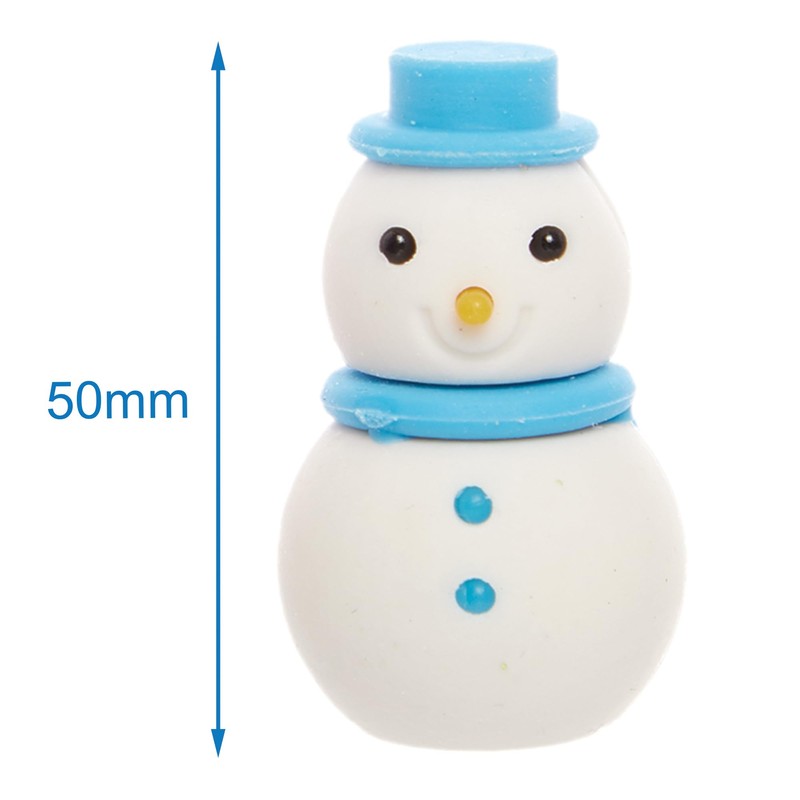 Baker Ross FX752 Snowman Erasers - Pack of 10 Christmas