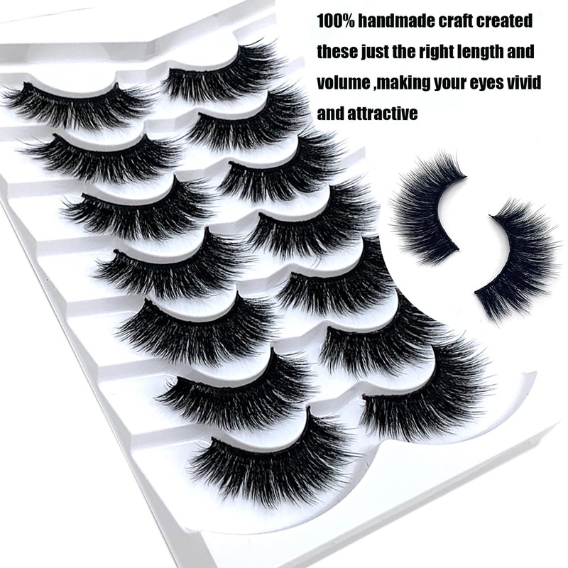 Lifernilash False Eyelashes 3D Faux Mink Lashes Natural Look Wispy